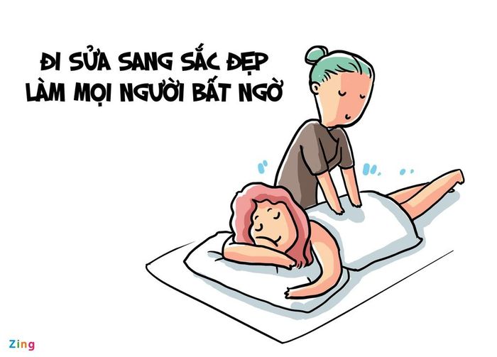 Nhiều cô gái thường tranh thủ ngày nghỉ đi làm tóc, mát-xa... để khi quay trở lại sau những ngày nghỉ, họ sẽ trông xinh đẹp hơn.