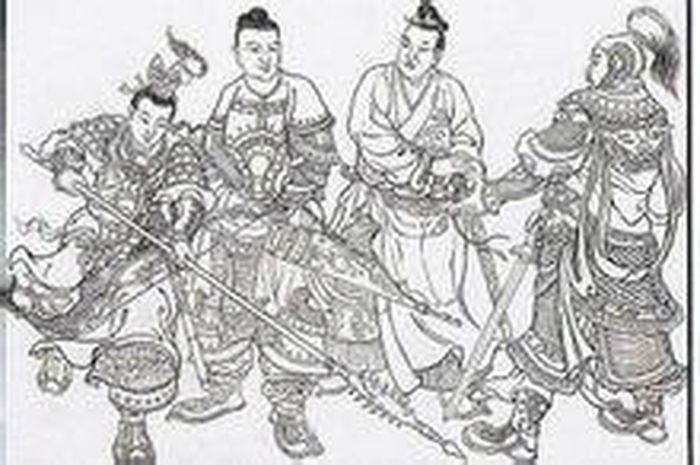 Thang Hòa vốn nằm trong tầm ngắm và trong kế hoạch tận diệt công thần của Minh Thái Tổ, nhưng vì sự mưu trí, nhạy bén biết cách gò mình, biết rút lui đúng cách, không tham quyền cao chức trọng nên ông đã bảo toàn được tính mạng cho bản thân và gia tộc. Ảnh minh họa chân dung Thang Hòa và các đại công thần khác. (Ảnh nguồn internet).