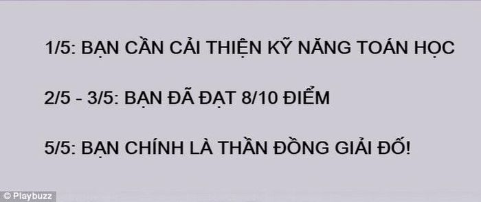 Trong 5 bài toán trên, bạn làm được mấy bài? Bạn hãy đối chiếu kết quả để nhận những lời đánh giá từ tác giả.