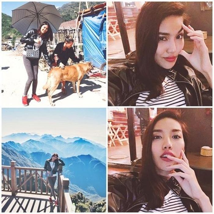 Lan Khuê khoe ảnh vui vẻ khi tiếp xúc với con người và cuộc sống ở Sapa trong chuyến đi công tác. Cô thông báo với người hâm mộ rằng thời tiết ở đây rất lạnh vào ban đêm kèm theo hình ảnh những biểu cảm khó đỡ của mình khiến người hâm mộ vô cùng thích thú.
