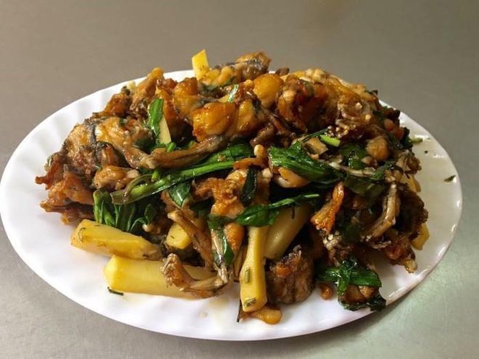 Ngoài lẩu, quán còn có các món khác như ếch xào sả ớt, nướng, xào măng đều rất ngon. Trong những ngày lạnh ở Hà Nội, ngồi bên nồi lẩu ếch, nhâm nhi ly rượu thì thật tuyệt vời.