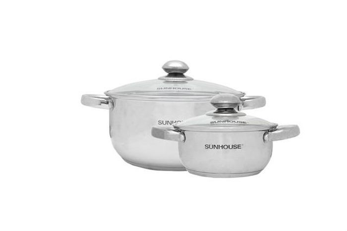 Bộ 2 nồi inox 3 đáy Sunhouse SH332 có bán tại hệ thống siêu thị Điện máy Xanh.