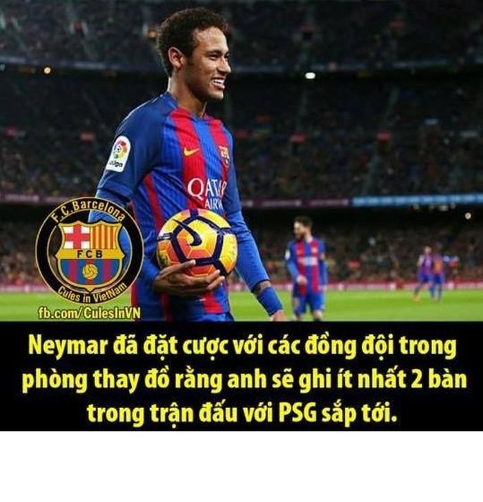 Neymar ra sân với lời thách thức 2 bàn thắng vào lưới PSG và anh đã làm được.