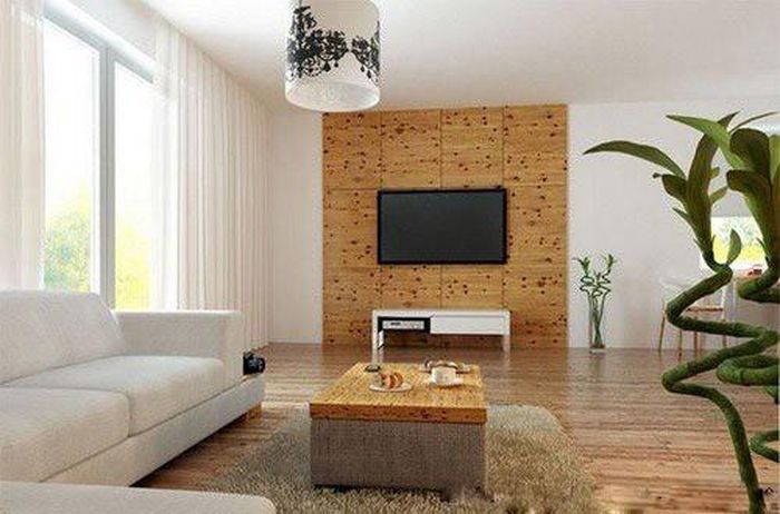 Mẫu phòng khách cho ngôi nhà 200 triệu đồng. Nên sắp xếp ghế sofa hình chữ L để phù hợp với diện tích khiêm tốn của căn nhà.