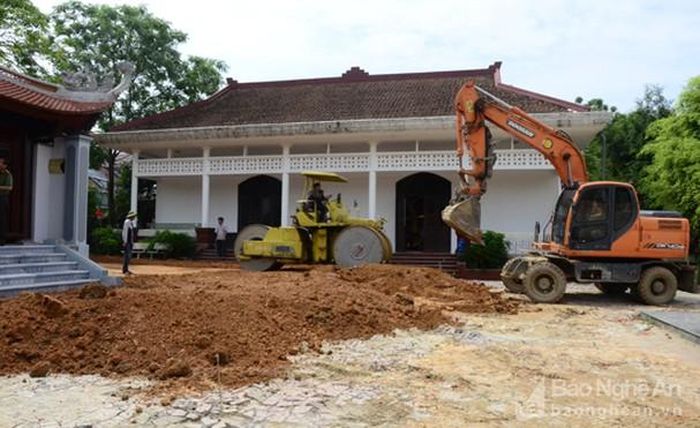 Khu Di tích Phan Bội Châu đang được tập trung đầu tư xây dựng. Ảnh Thanh Lê