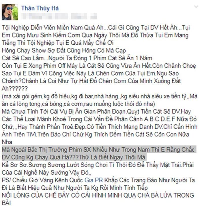 Chia sẻ của Thân Thúy Hà.