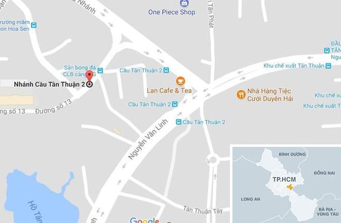 Vị trí gần nơi xảy ra vụ tai nạn. Ảnh: Google Maps.