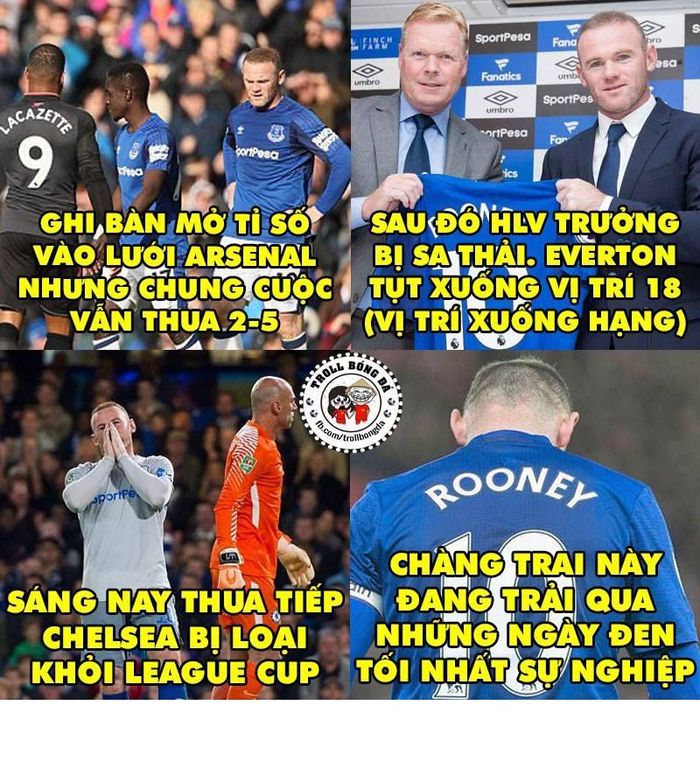 Rooney trở về Everton và mang tới vô vàn những vận đen.