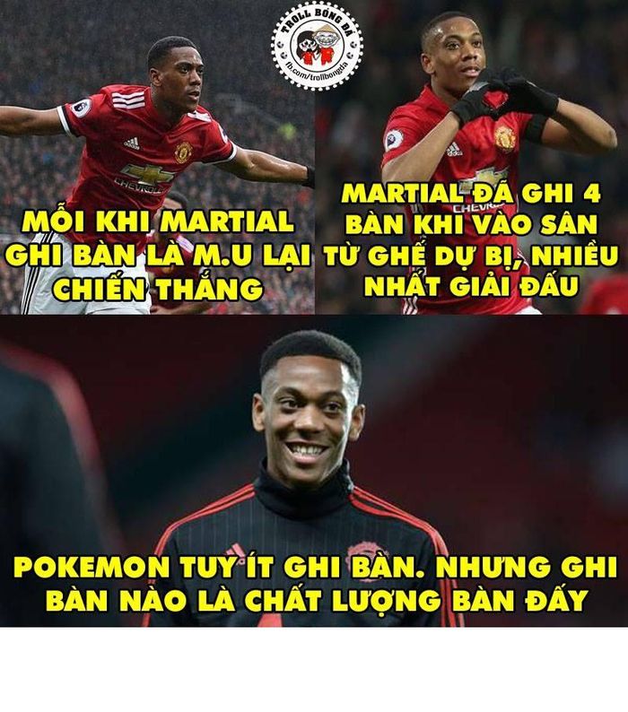 Martial mùa này thực chất là con bài tẩy của Mourinho, "chẳng cần ghi nhiều bàn, nhưng đã ghi bàn nào là chất bàn đấy" là điều mà cầu thủ người Pháp này thể hiện.