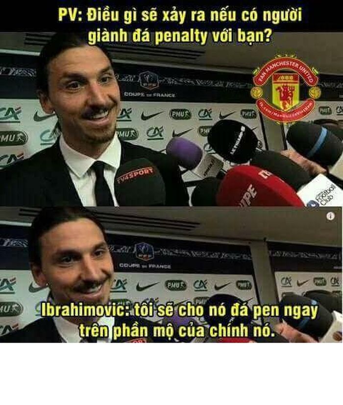 Cách trả lời PV cực bá đạo của Zlatan Ibrahimovic khi có người tranh đá penalty với mình.