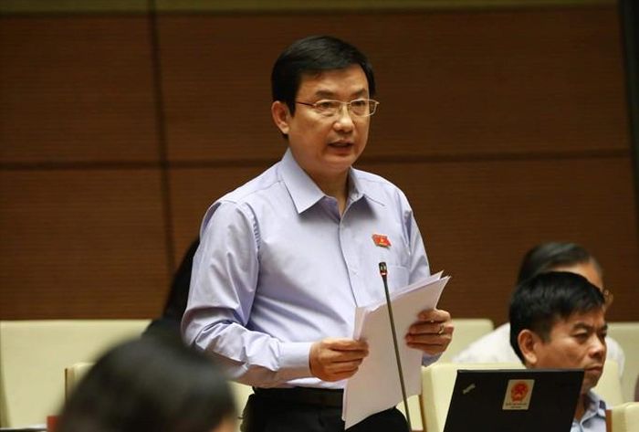 ĐBQH Phạm Trọng Nhân thảo luận tại Quốc hội. Ảnh: Như Ý.