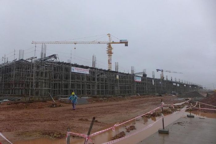 Nhà ga sân bay Vân Đồn (Quảng Ninh) đang được xây dựng Ảnh: Thế Dũng