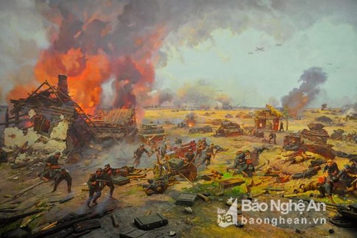 Nơi đây lưu giữ những hình ảnh chiến đấu ngoan cường của Hồng quân Liên xô và nhiều kỷ vật quý giá. Ảnh: Đ.C