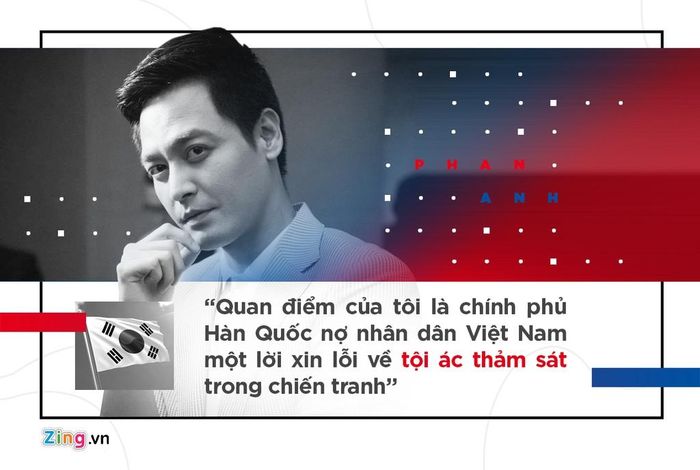 Thời điểm Hậu duệ mặt trời ăn khách tại Việt Nam, Phan Anh đã đưa ra bình luận đầy tranh cãi liên quan đến tội ác của binh sĩ Hàn Quốc tại Việt Nam. Nhiều người cho rằng nên để mọi thứ lùi vào quá khứ.