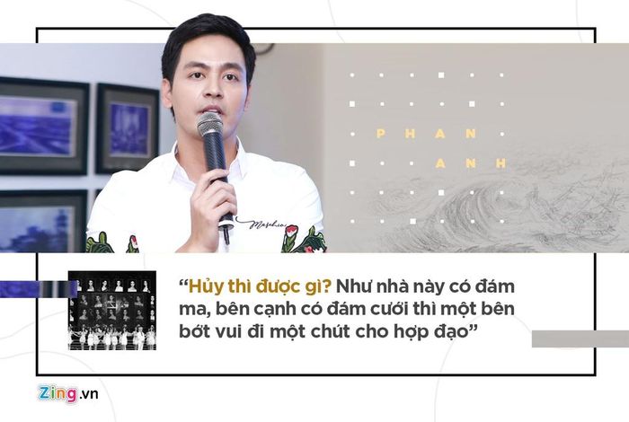 Nam MC còn đưa ra lý lẽ từ một người có mặt tại hiện trường cùng sự so sánh về đám ma và đám cưới.