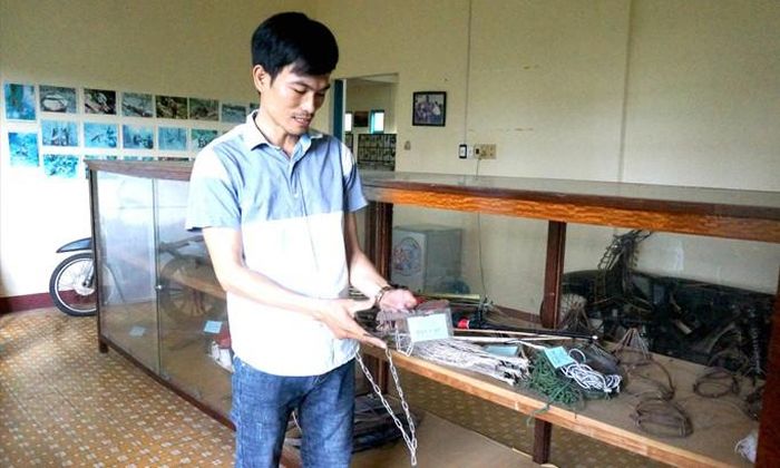Các loại bẫy được thu giữ tại vườn Quốc gia Yok Đôn.