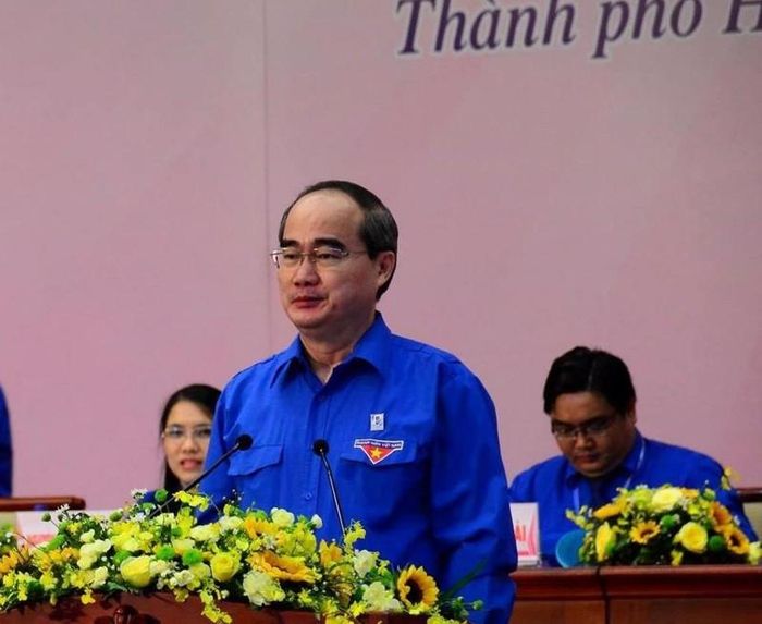 Bí thư Thành ủy TP.HCM Nguyễn Thiện Nhân phát biểu tại đại hội