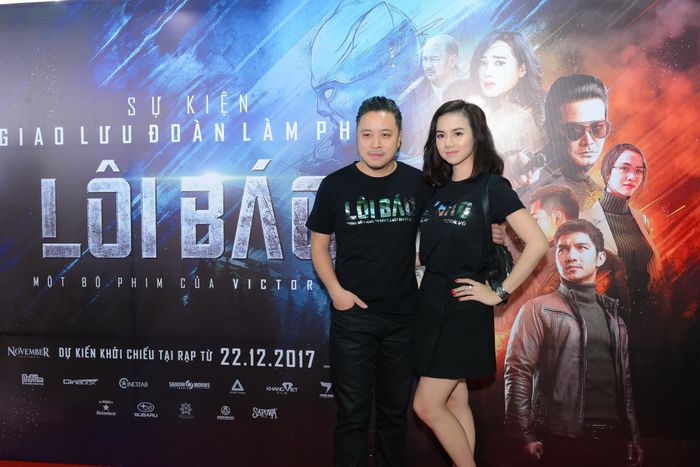 Đạo diễn Victor Vũ và bà xã Đinh Ngọc Diệp - người hỗ trợ cho anh rất nhiều trong các dự án điện ảnh