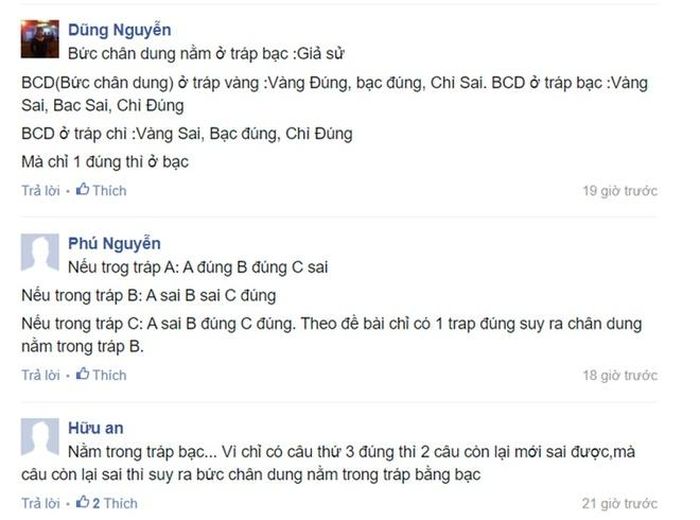 Đáp án của câu đố kén chồng là tráp bạc. Ảnh chụp màn hình. 
