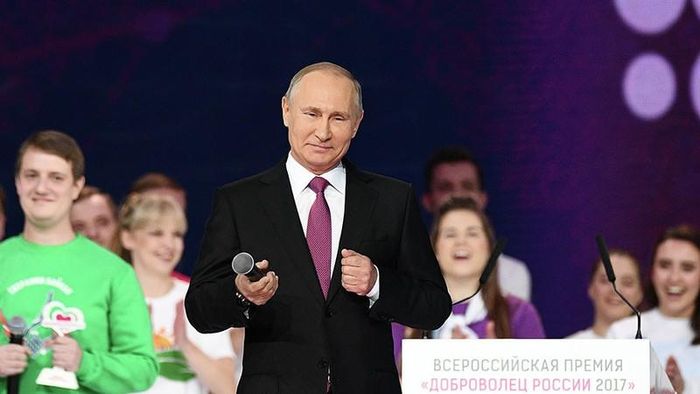 Ông Putin tuyên bố tranh cử tổng thống Nga năm 2018. Ảnh: SPUTNIK