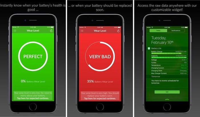 Tải Battery hoặc Battery HD+ từ App Store để kiểm tra tình trạng pin. Ảnh: Wccftech.