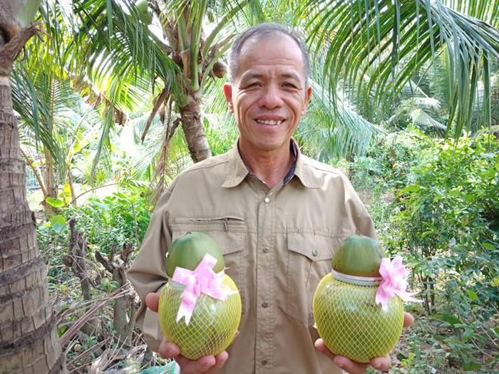 Cặp dưa thành phẩm trong năm đầu tiên thực hiện. Ảnh: Kim Hà.