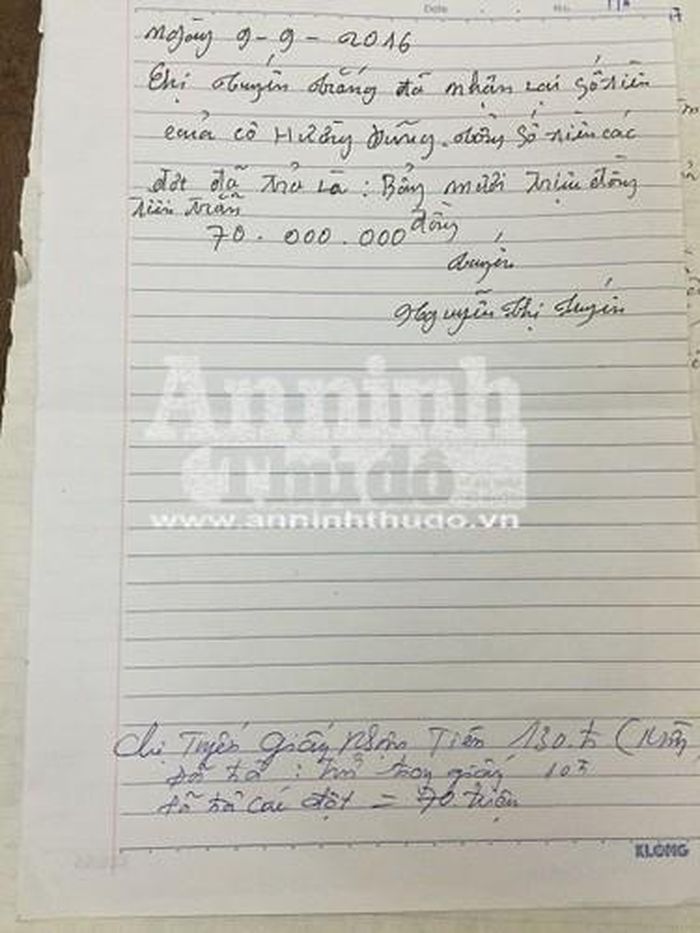  Tại cơ quan công an, Hường đã khai nhận hành vi lừa đảo chiếm đoạt tiền 