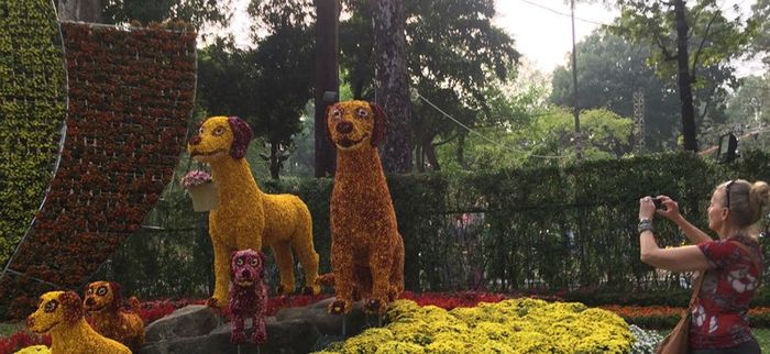 Hình linh vật tại Hội Hoa Xuân