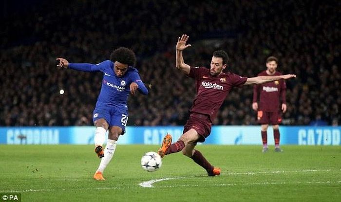 Willian ghi bàn mở tỷ số ở trận lượt đi.
