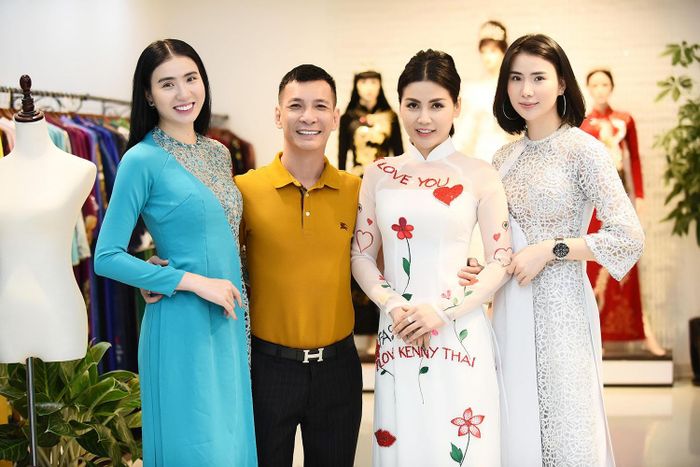 Dàn người đẹp và nhà thiết kế Kenny Thái.