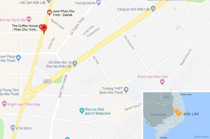 Ngã tư, nơi đặt quán bánh mì. Ảnh: Google Maps.