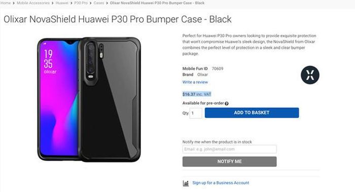  Mặt trước của P30 Pro khá giống Oppo R17 Pro.