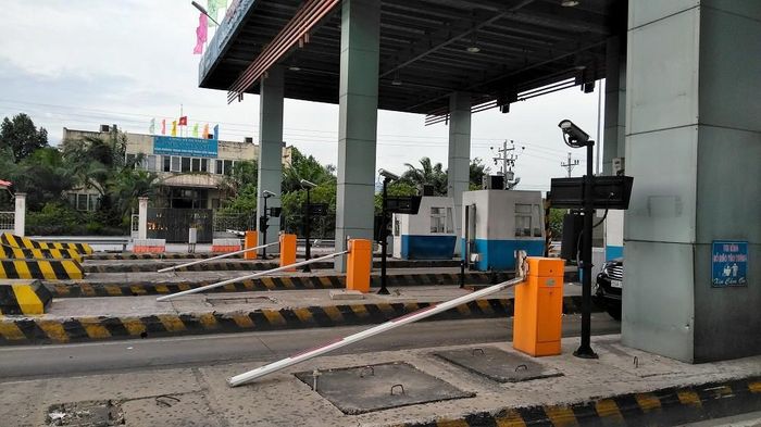 Trạm thu phí cao tốc TP.HCM – Trung Lương sáng ngày 1/1.