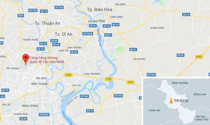 Sân bay Tân Sơn Nhất. Ảnh: Google Maps.