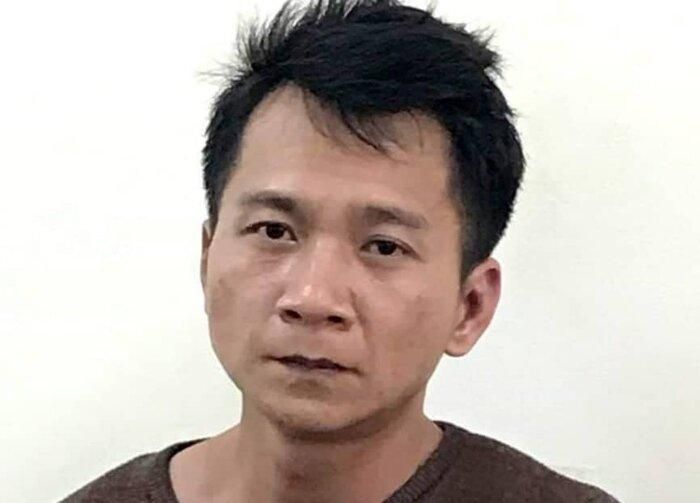 Nghi phạm Vương Văn Hùng tại cơ quan điều tra.