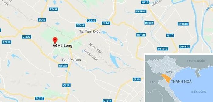 Vị trí xã Hà Long - nơi bắt sới bạc. Ảnh: Google Maps.