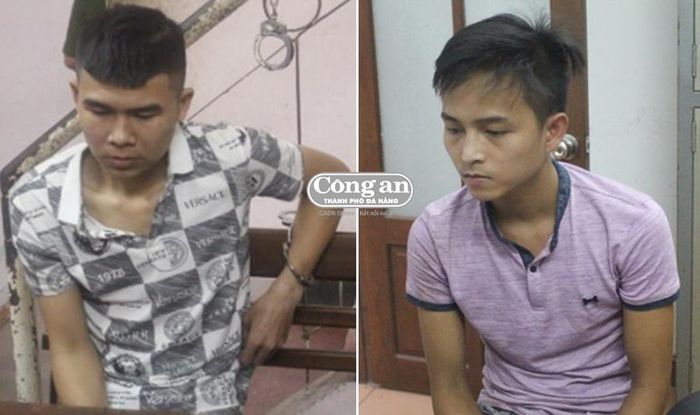Mẫn và Sơn tại thời điểm bị kiểm tra.