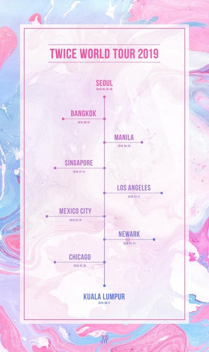 Lịch trình World tour từ Twice.