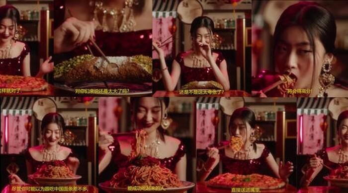 Hình ảnh trích từ video gây tranh cãi của Dolce & Gabbana.