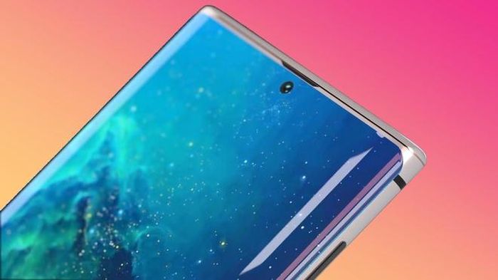 Chiếc Note 10 này sở hữu thiết kế Infinity-O với camera selfie đặt ở chính giữa góc trên, thay vì vị trí bên phải như thế hệ Galaxy S10 gần đây.