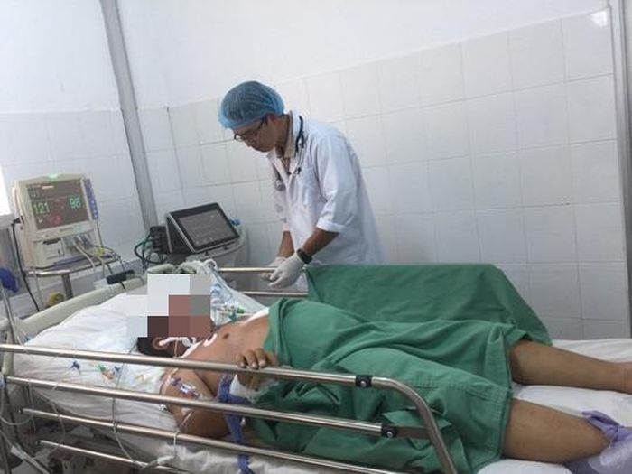 Bệnh nhân khi mới nhập viện. Ảnh: BVCC.