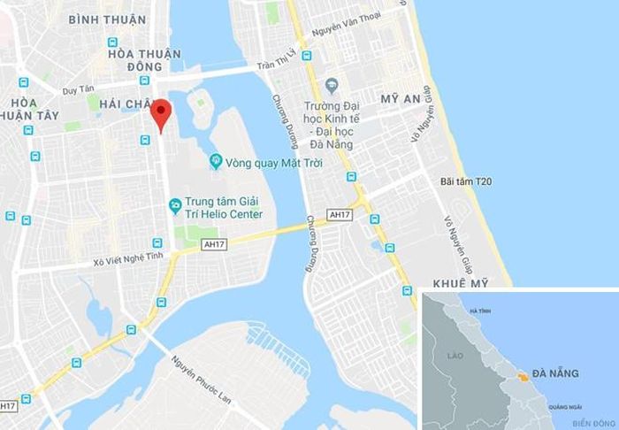 Đường 2 Tháng 9 (chấm đỏ). Ảnh: Google Maps.
