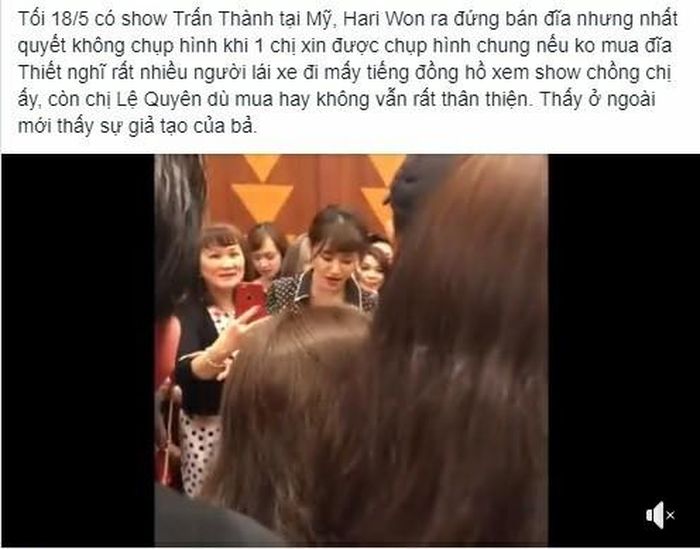 Bài đăng với nội dung "tố" nữ ca sĩ được đăng tải mới đây.