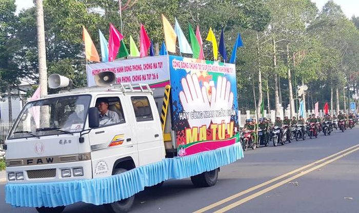 Mittinh hưởng ứng Tháng hành động phòng chống ma túy năm 2019. Ảnh: M.X