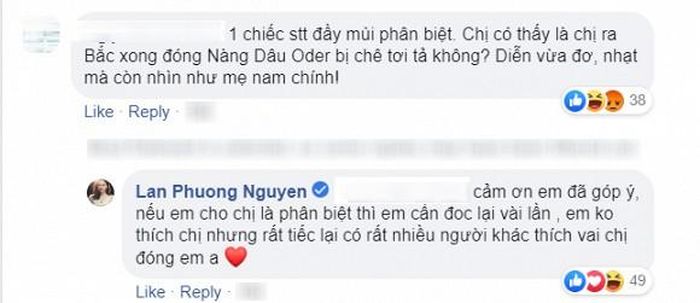 Antifan công kích Lan Phương một cách vô lý ngay dưới bài đăng của cô