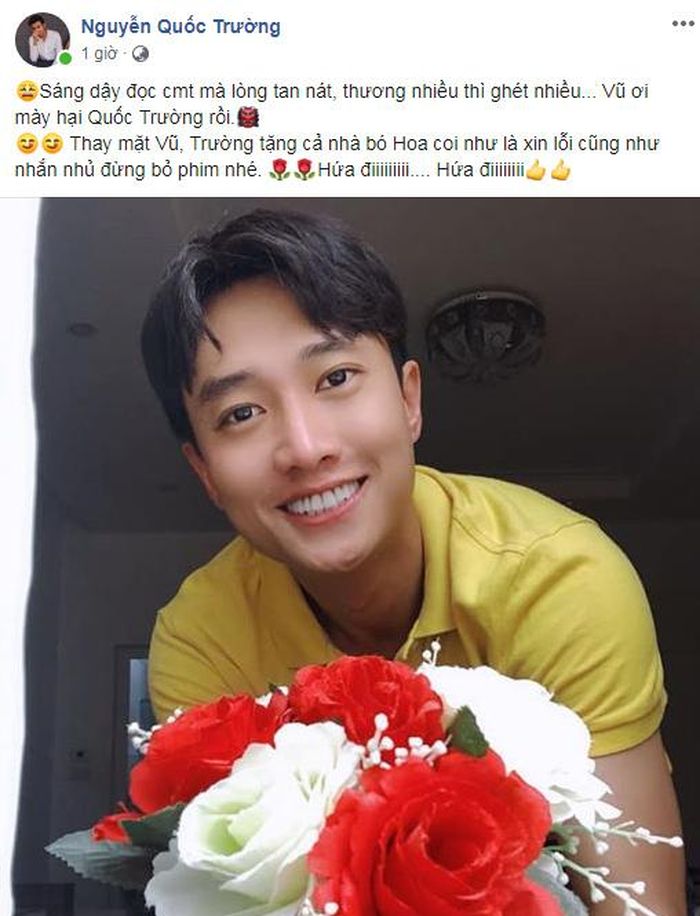 Quốc Trường xin fan đừng bỏ phim.