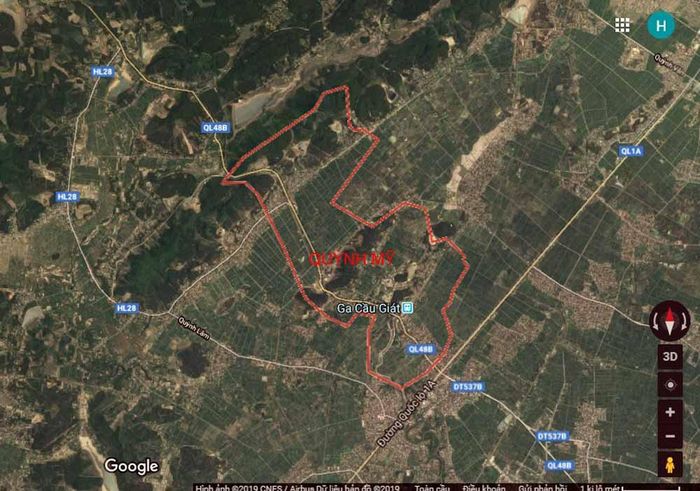 Xã Quỳnh Mỹ tái phát dịch tả lợn châu Phi. Ảnh: Google Maps