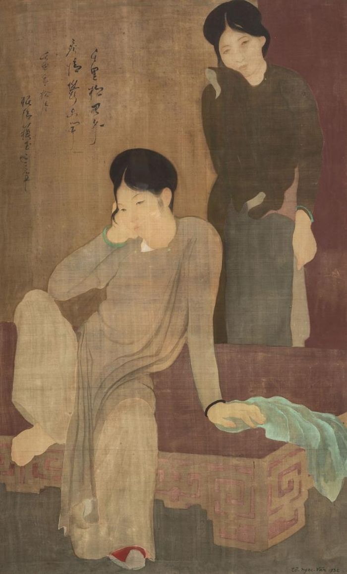 Bức “Les Désabuseés” (Vỡ mộng, lụa, 92,5cm x 57cm, 1932) của Tô Ngọc Vân bán hơn 1,1 triệu USD hồi tháng 5/2019, trở thành tác phẩm có giá bán công khai cao nhất của bộ tứ Trí - Lân - Vân - Cẩn