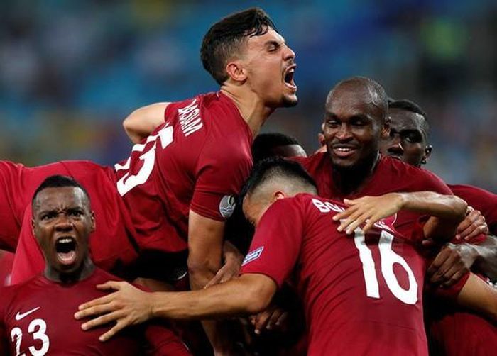 Niềm vui chiến thắng của tuyển Qatar