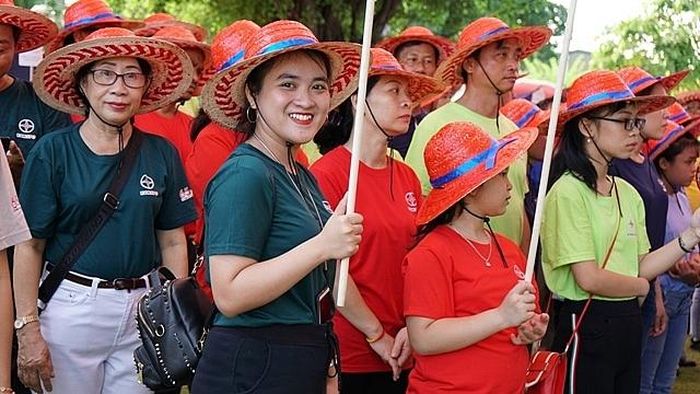 Những nụ cười rạng rỡ của các thành viên tham gia Ngày hội gia đình